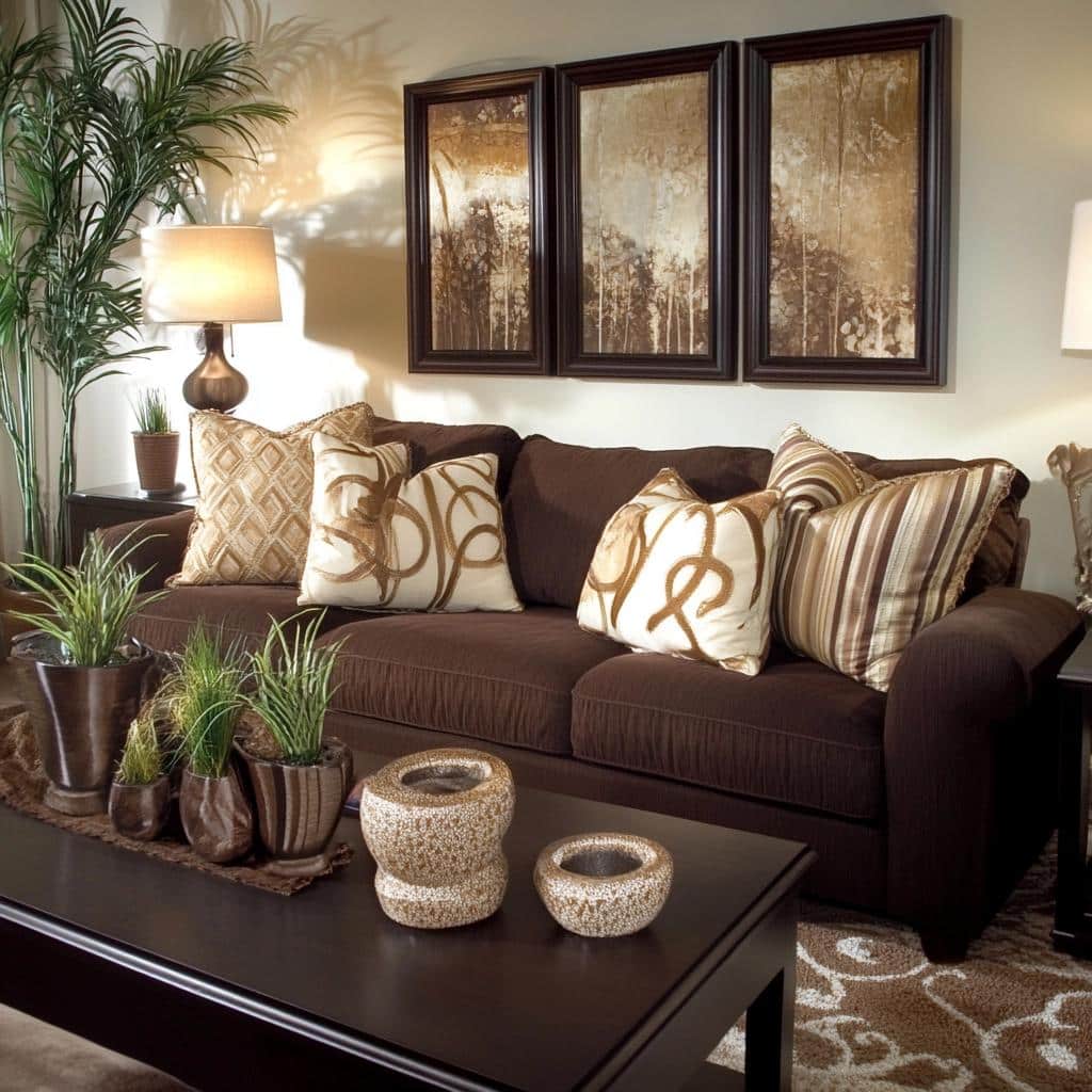Sofa marrom: modelos e como combina-lo em seus ambientes 4 Sofa marrom: modelos e como combina-lo em seus ambientes