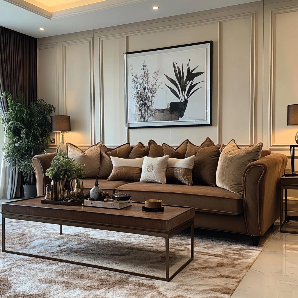 Sofa marrom: modelos e como combina-lo em seus ambientes 6 Sofa marrom: modelos e como combina-lo em seus ambientes