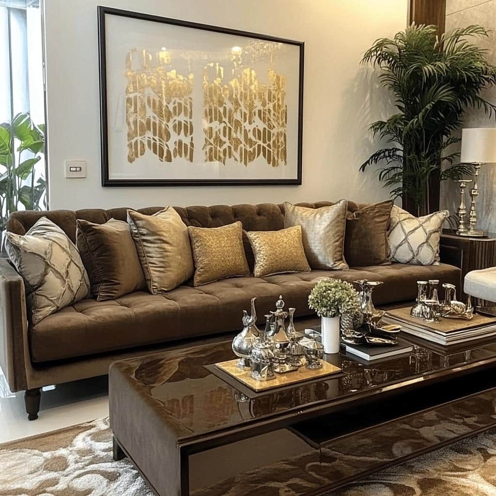 Sofa marrom: modelos e como combina-lo em seus ambientes 8 Sofa marrom: modelos e como combina-lo em seus ambientes