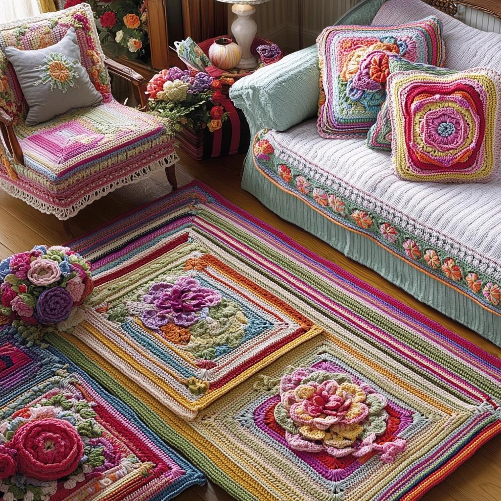 Tapete de crochê retangular: 10 modelos e tutoriais para sua casa 2 Tapete de crochê retangular: 90 modelos e tutoriais para sua casa