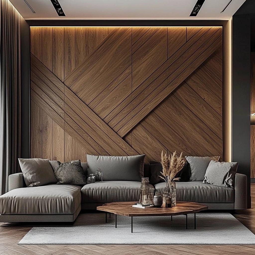 5 Ideias de Painéis de Madeira para Valorizar Paredes da Sala 4 5 Ideias de Painéis de Madeira para Valorizar Paredes da Sala