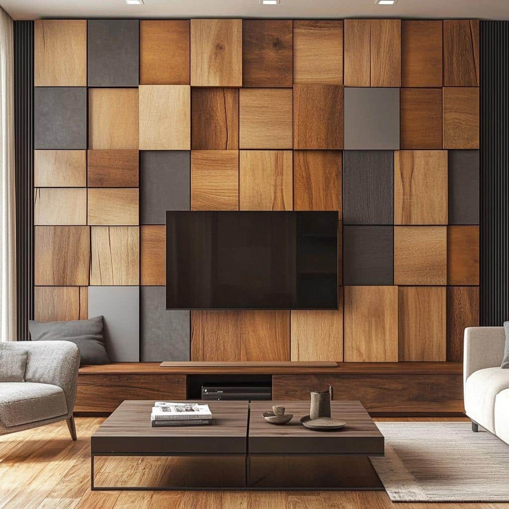 5 Ideias de Painéis de Madeira para Valorizar Paredes da Sala 1 5 Ideias de Painéis de Madeira para Valorizar Paredes da Sala