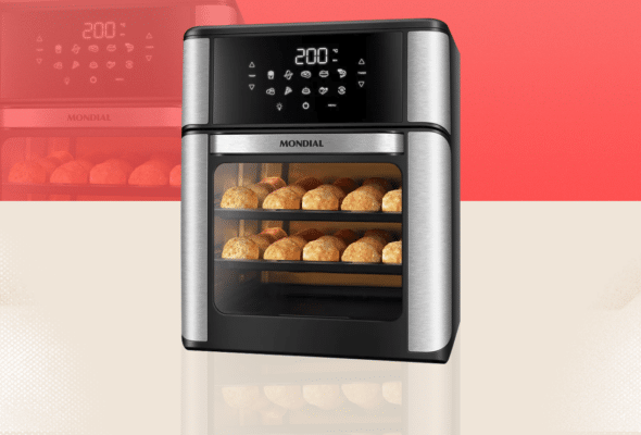 Air fryer Mondial Forno Oven de 12L, uma fritadeira 2 em 1 para sua cozinha.