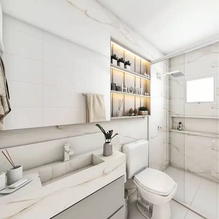 10 Ideias de Banheiro Cinza: Versatilidade e Elegância 10 Banheiro cinza com várias opções de combinação.