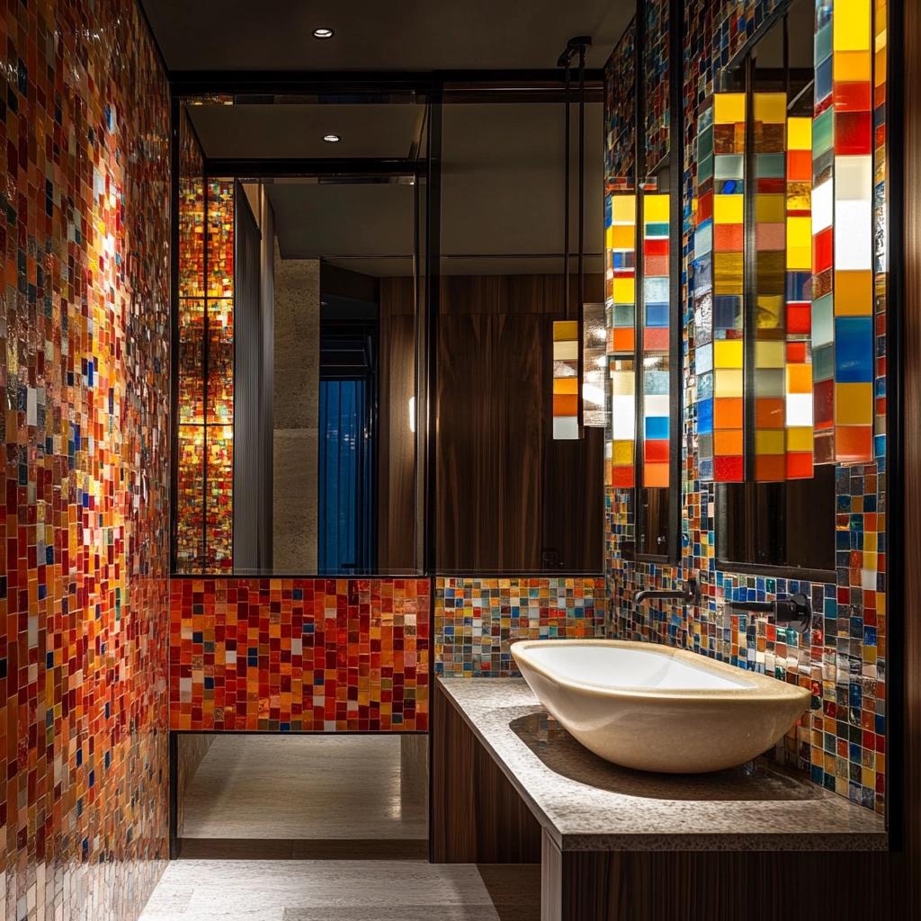 Banheiros Decorados com Pastilhas: 10 ideias e dicas 1 60 Banheiros Decorados com Pastilhas