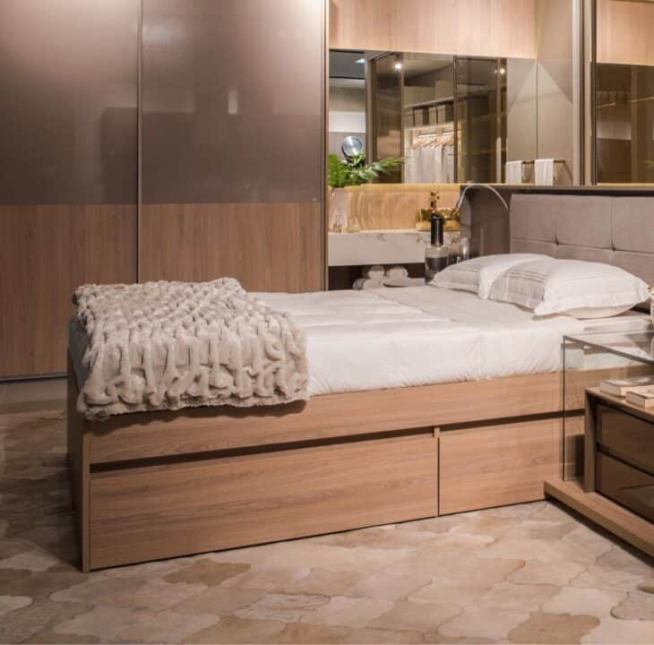 Cama com Gavetas: 10 Inspirações para Espaços Reduzidos 7 TAMBÉM É ÓTIMA PARA QUEM AMA TER ESPAÇO PARA ORGANIZAÇÃO