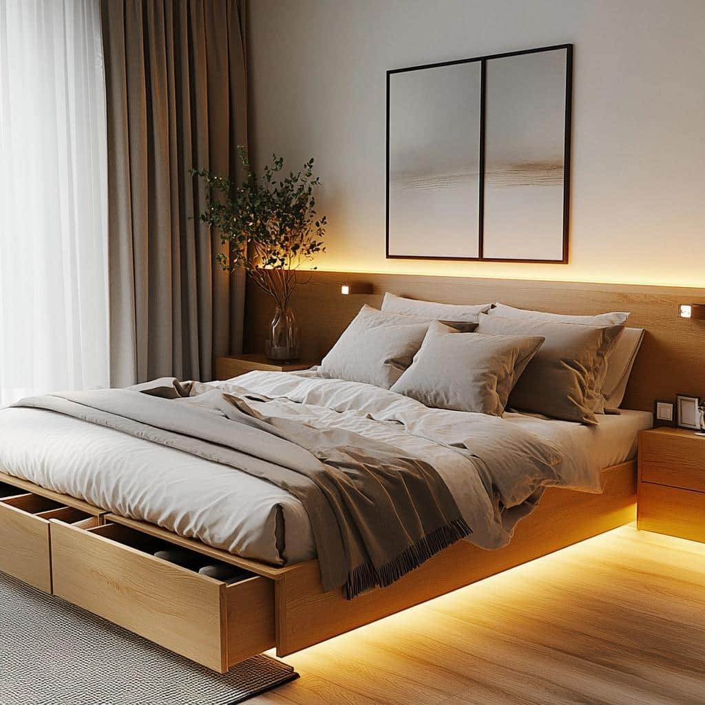 Cama com Gavetas: 10 Inspirações para Espaços Reduzidos 2 Cama com Gavetas: 50 Inspirações para Espaços Reduzidos