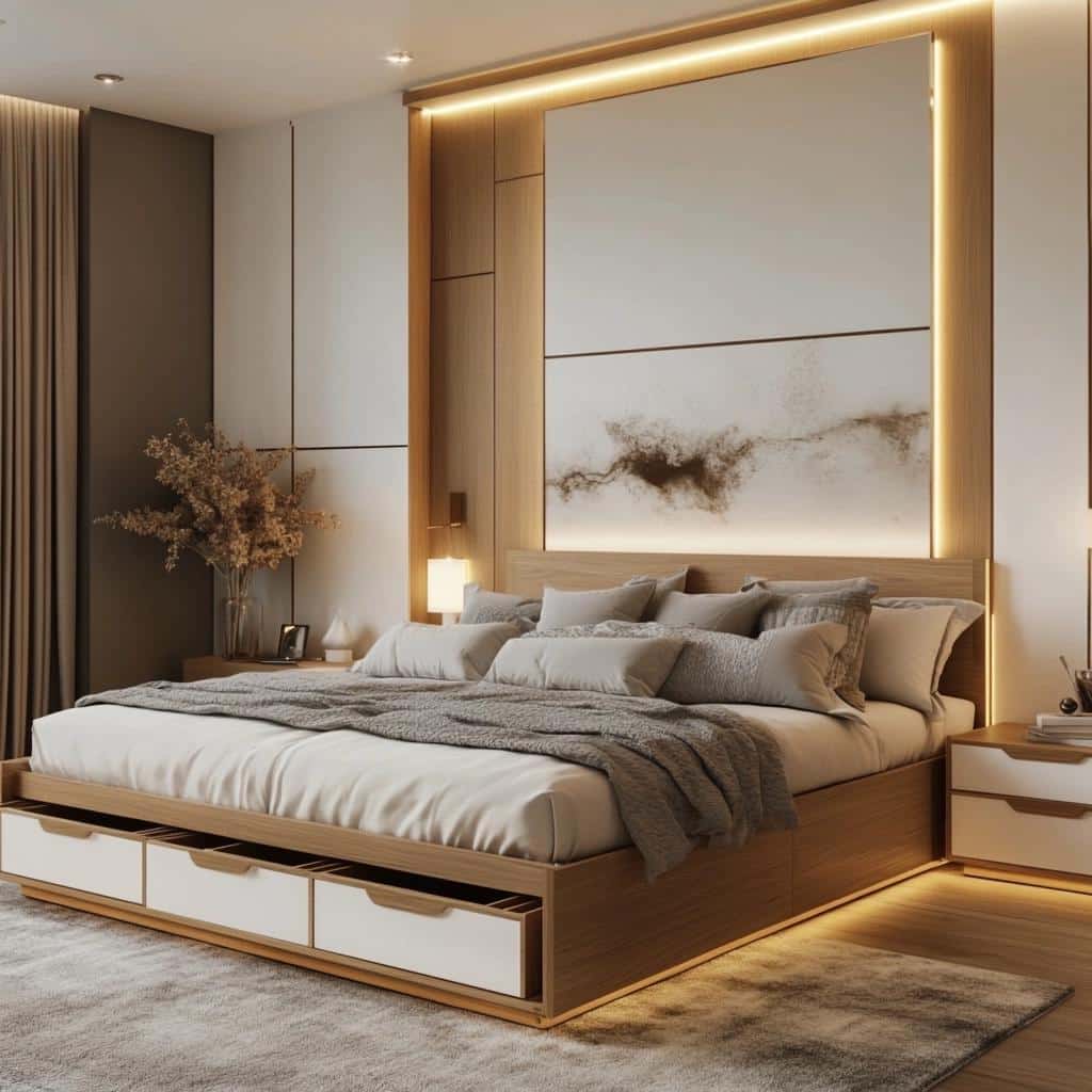 Cama com Gavetas: 10 Inspirações para Espaços Reduzidos 8 Cama com Gavetas: 50 Inspirações para Espaços Reduzidos