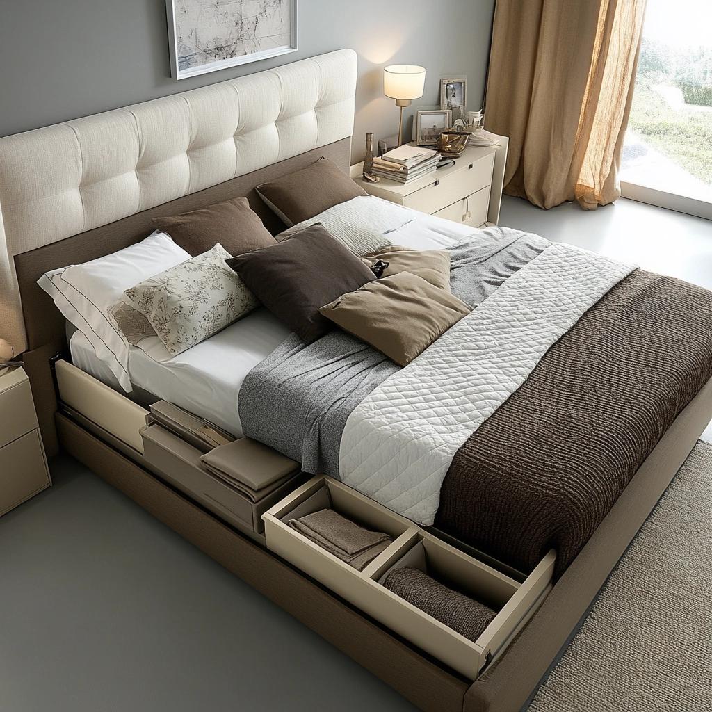 Camas com Espaço de Armazenamento: 6 Modelos Funcionais para Quartos 4 Camas com Espaço de Armazenamento: 6 Modelos Funcionais para Quartos