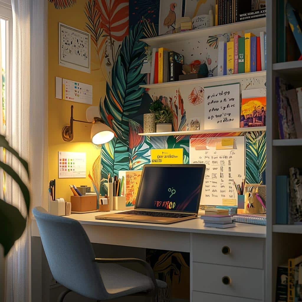 Cantinho de Estudo: 10 Ideias para Estilizar seu Espaço 8 Cantinho de Estudo: 70 Ideias para Estilizar seu Espaço