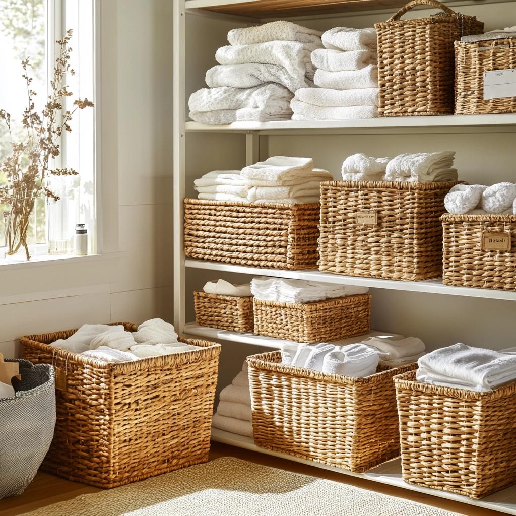 Cestos para Organização: 8 Ideias para Manter a Sala Arrumada 4 Cestos para Organização: 8 Ideias para Manter a Sala Arrumada