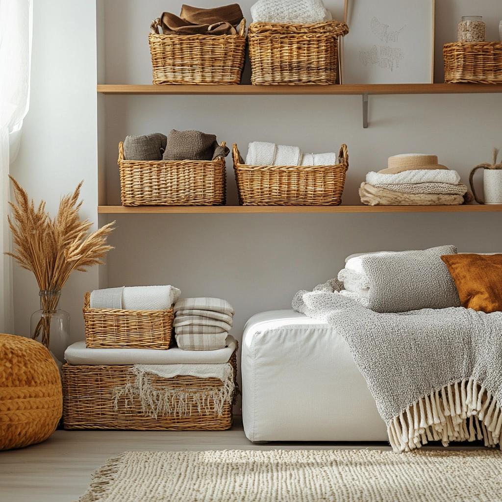 Cestos para Organização: 8 Ideias para Manter a Sala Arrumada 2 Cestos para Organização: 8 Ideias para Manter a Sala Arrumada