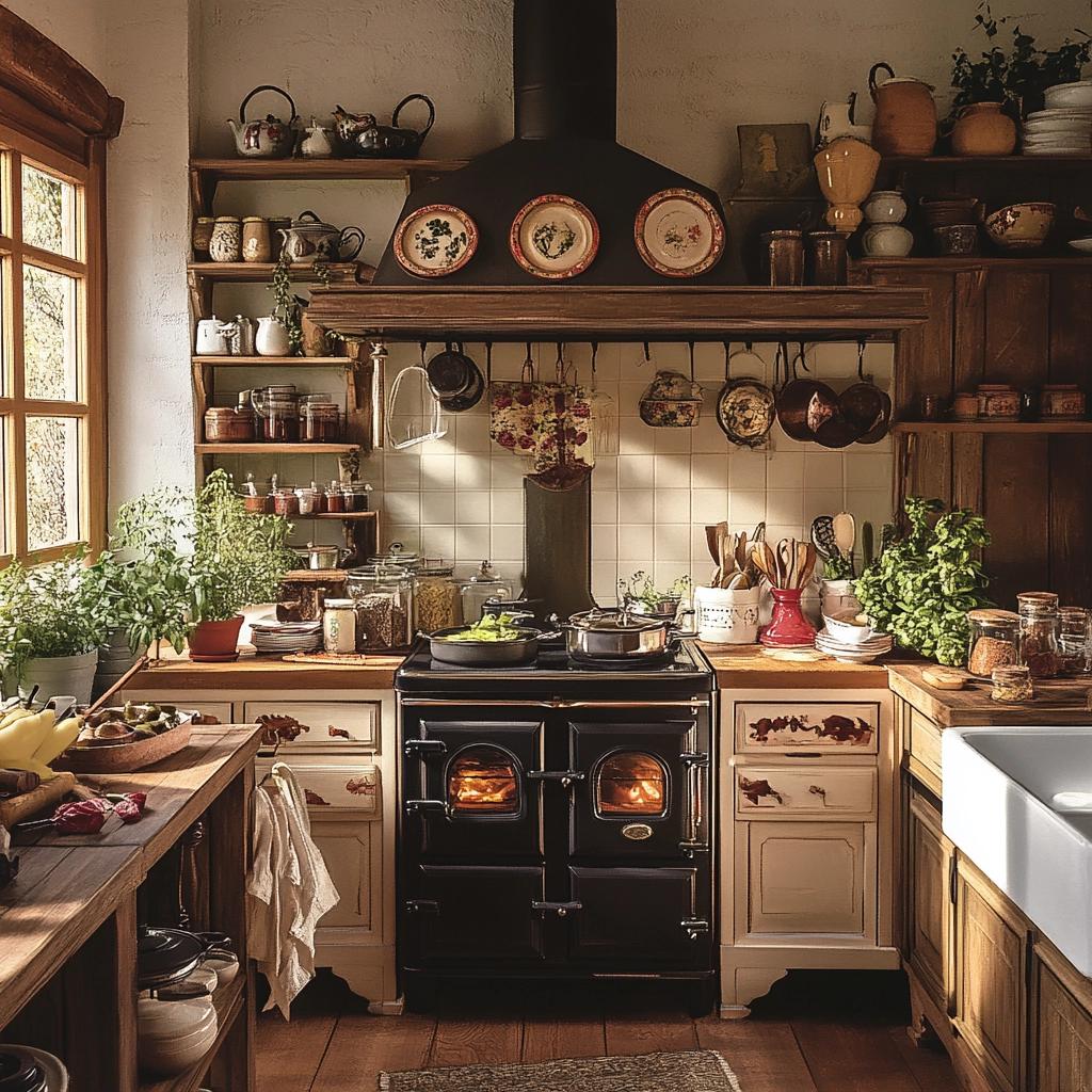 Cozinhas com fogão a lenha: 10 ideias rústicas e charmosas 6 Cozinhas com fogão a lenha: 89 ideias rústicas e charmosas