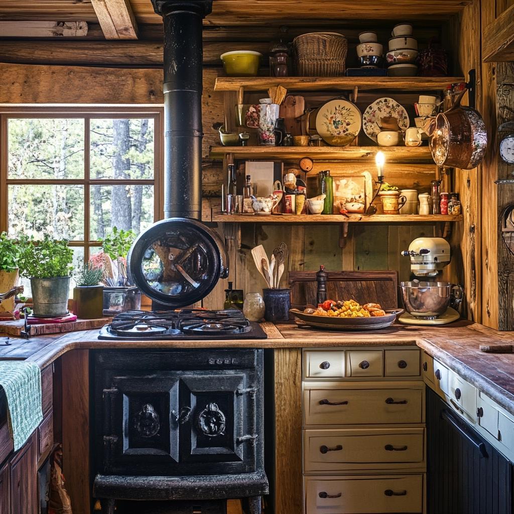Cozinhas com fogão a lenha: 10 ideias rústicas e charmosas 8 Cozinhas com fogão a lenha: 89 ideias rústicas e charmosas