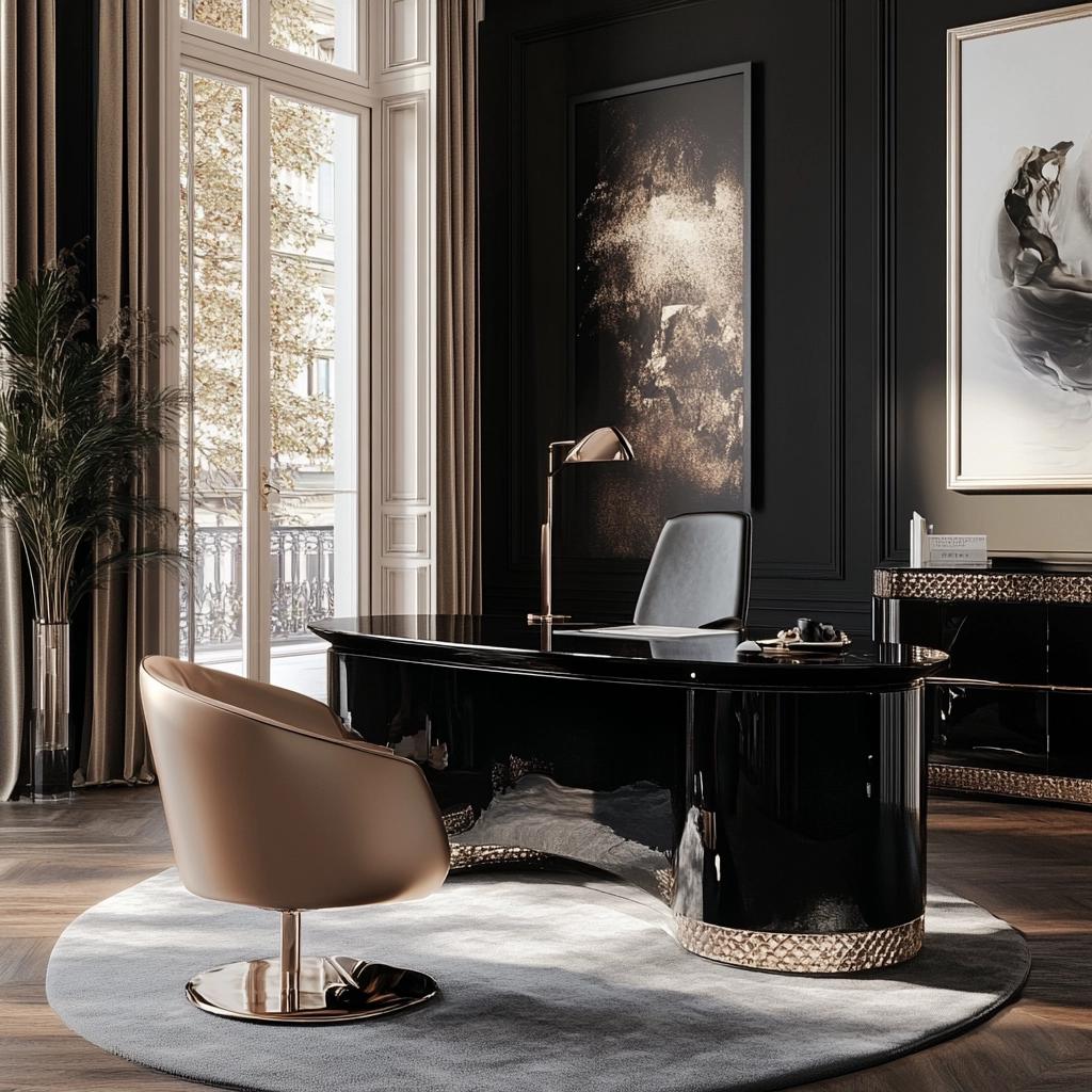 Escrivaninha Preta: 10 Modelos que Transformam Seu Home Office 6 Escrivaninha Preta: 60 Modelos que Transformam Seu Home Office