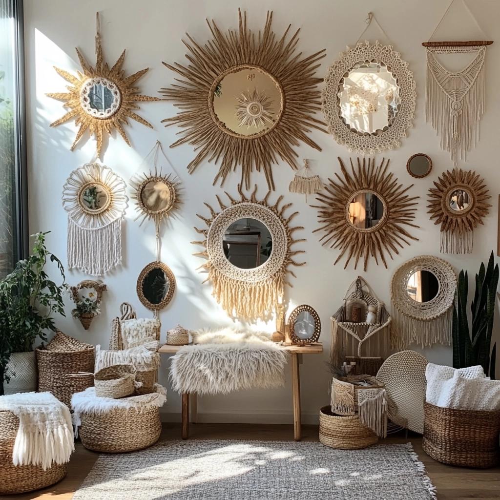 10 Modelos de Espelho Sol para Decorar e Iluminar o Ambiente 6 30 Modelos de Espelho Sol para Decorar e Iluminar o Ambiente