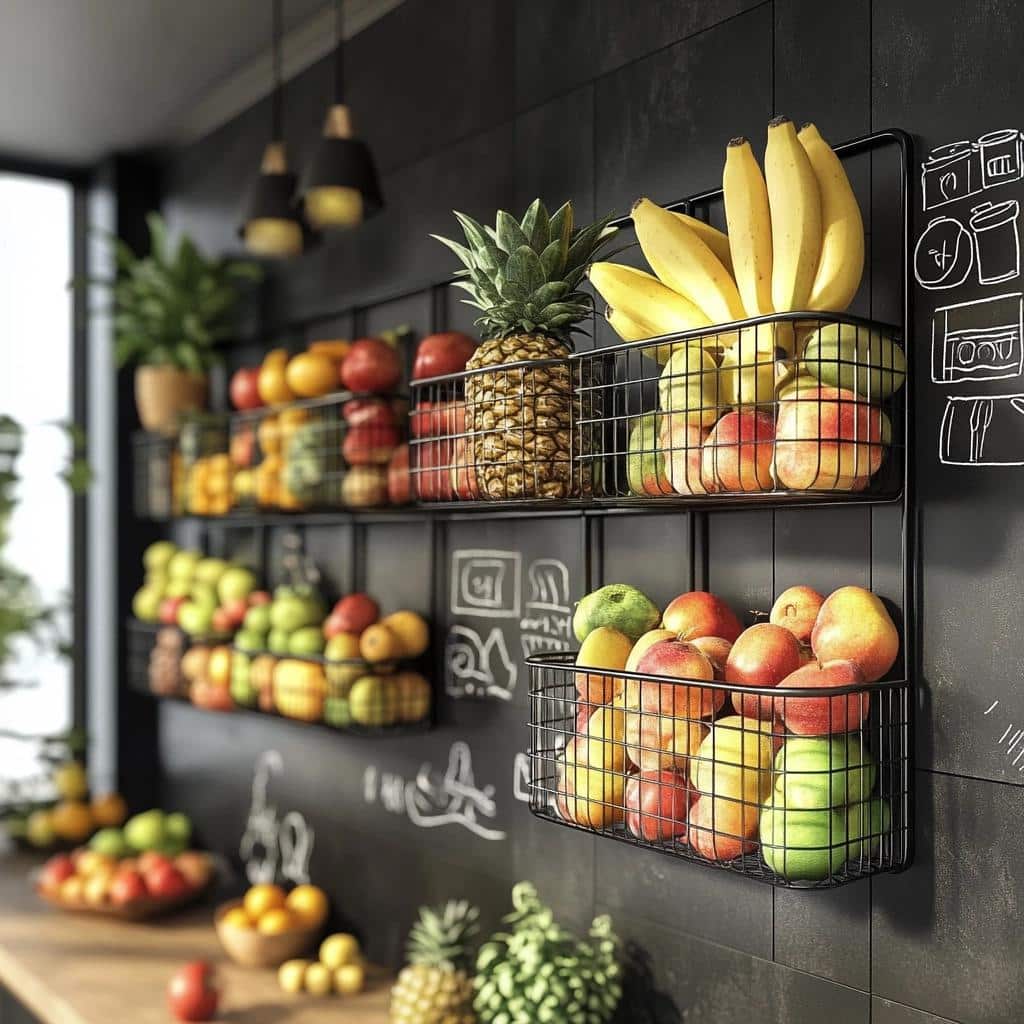 Fruteira de parede: exiba a beleza das 10 frutas na decoração 2 Fruteira de parede: exiba a beleza das frutas na decoração