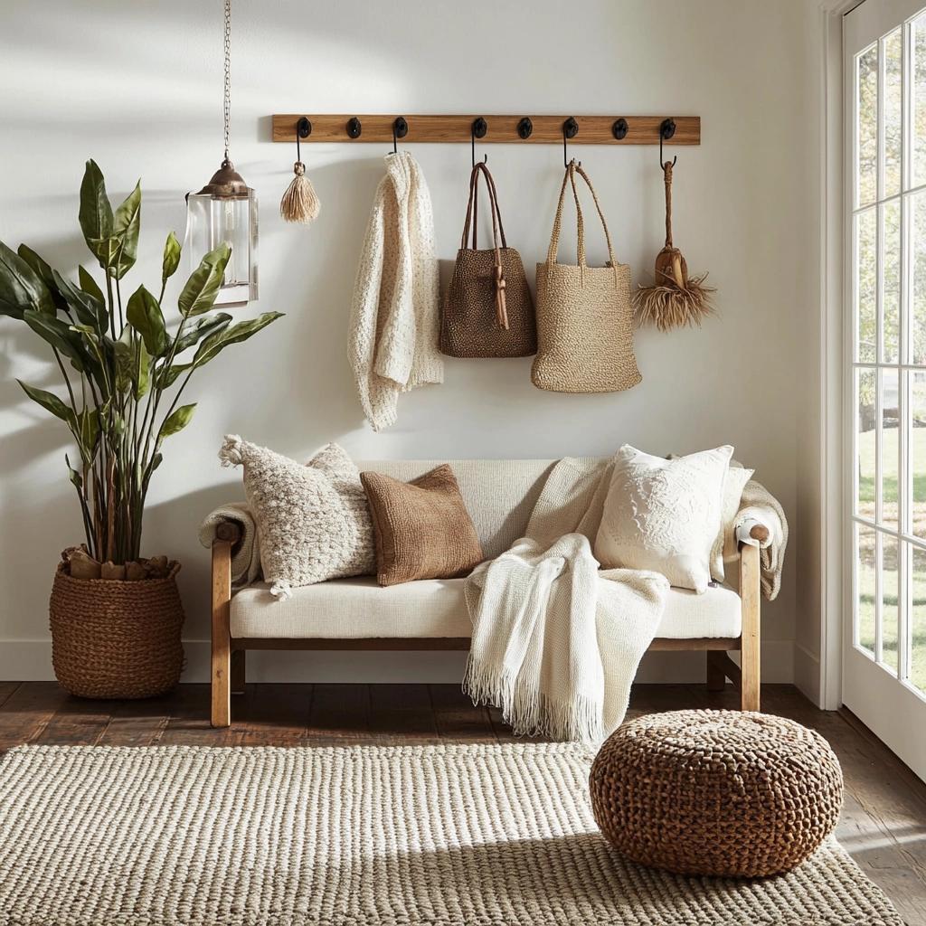 Ganchos Decorativos na Sala: 7 Maneiras de Organizar com Estilo 1 Ganchos Decorativos na Sala: 7 Maneiras de Organizar com Estilo