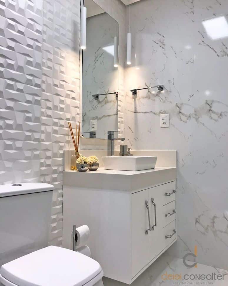 Lustre para banheiro: 10 imagens para inspirar a sua decoração 7 Lustre para banheiro 2