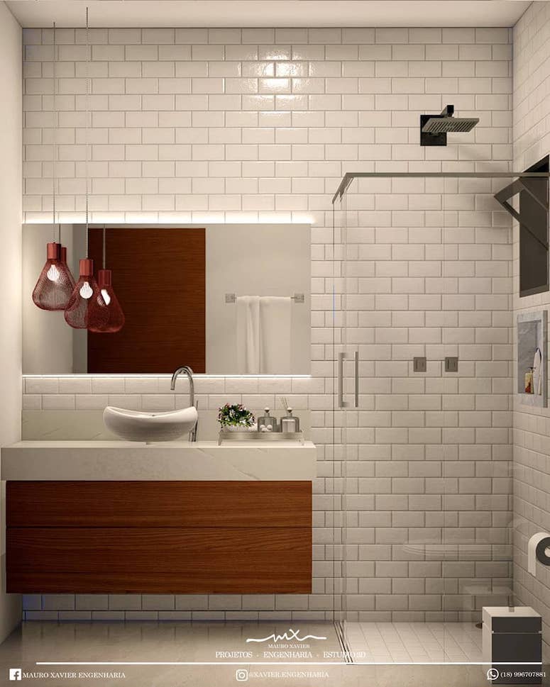 Lustre para banheiro: 10 imagens para inspirar a sua decoração 9 Lustre para banheiro 3