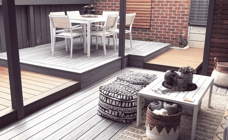 Ilustração sobre a madeira plástica