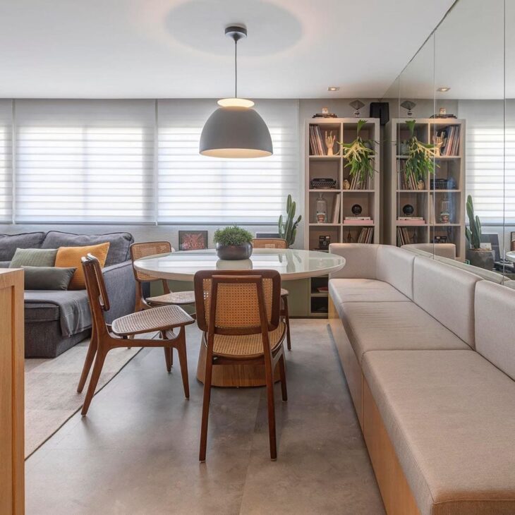 Mesa com banco: 10 inspirações para inovar na sala de jantar 9 Foto da mesa com banco 3