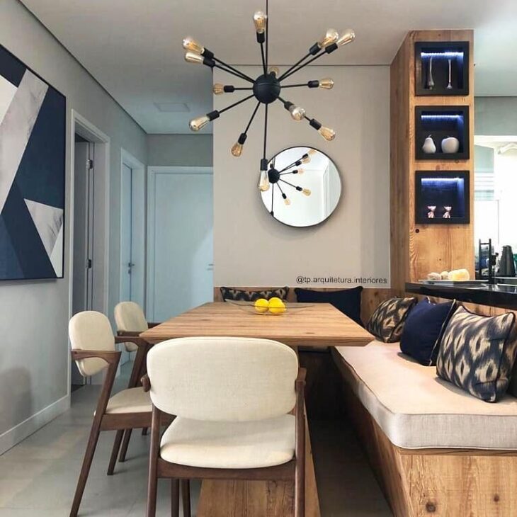 Mesa com banco: 10 inspirações para inovar na sala de jantar 10 Foto da mesa com banco 4
