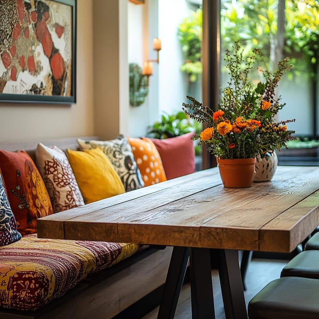 Mesa com banco: 10 inspirações para inovar na sala de jantar 2 Mesa com banco: 30 inspirações para inovar na sala de jantar