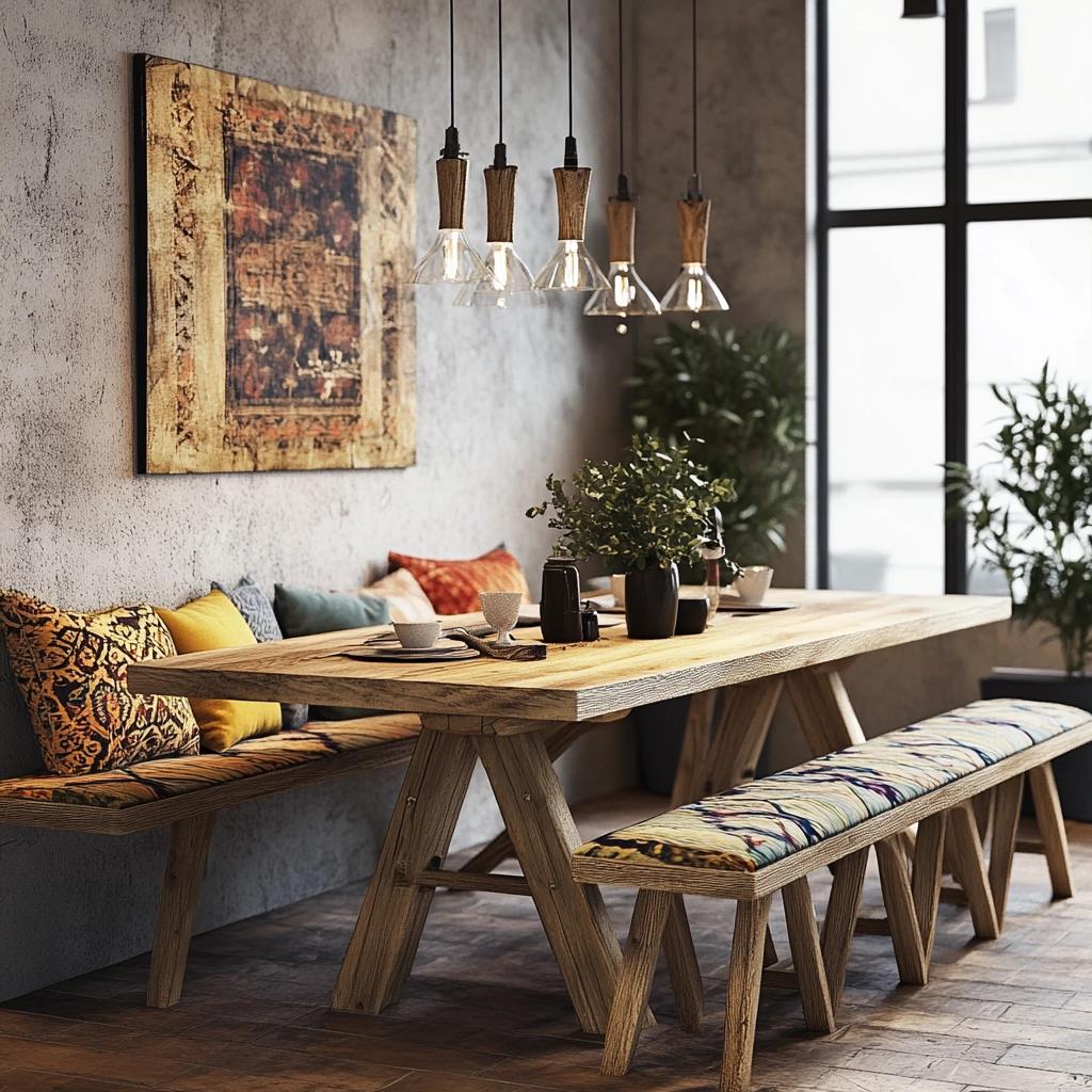 Mesa com banco: 10 inspirações para inovar na sala de jantar 8 Mesa com banco: 30 inspirações para inovar na sala de jantar