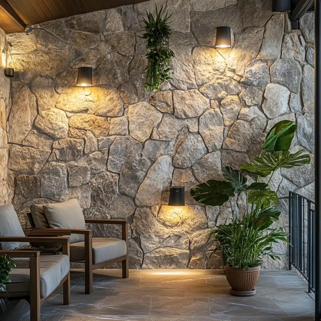 Parede De Pedra Natural