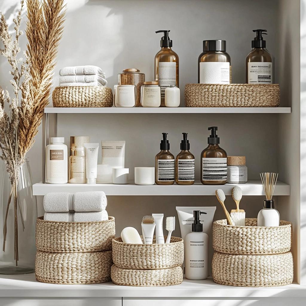 Porta-Produtos de Banheiro: 6 Ideias para Uma Organização Eficiente 4 Porta-Produtos de Banheiro: 6 Ideias para Uma Organização Eficiente