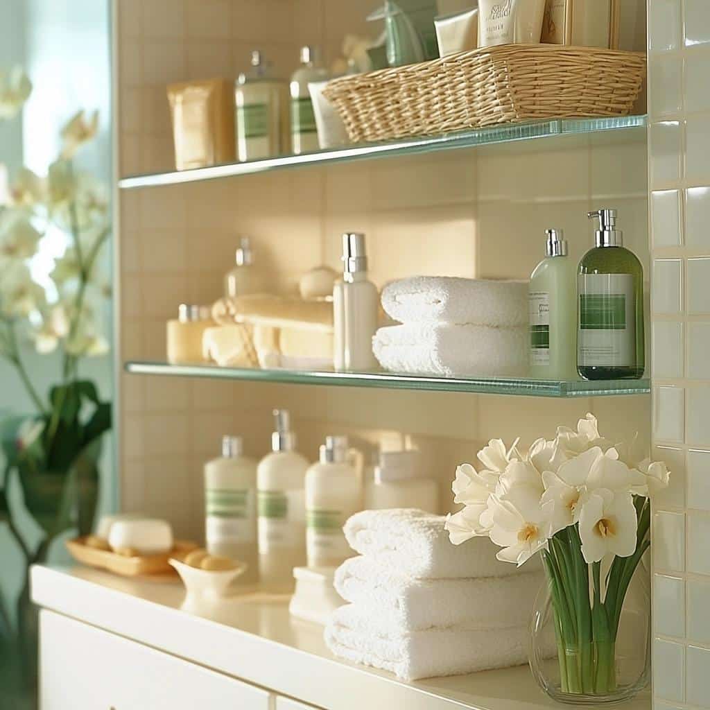 Porta-Produtos de Banheiro: 6 Ideias para Uma Organização Eficiente 2 Porta-Produtos de Banheiro: 6 Ideias para Uma Organização Eficiente