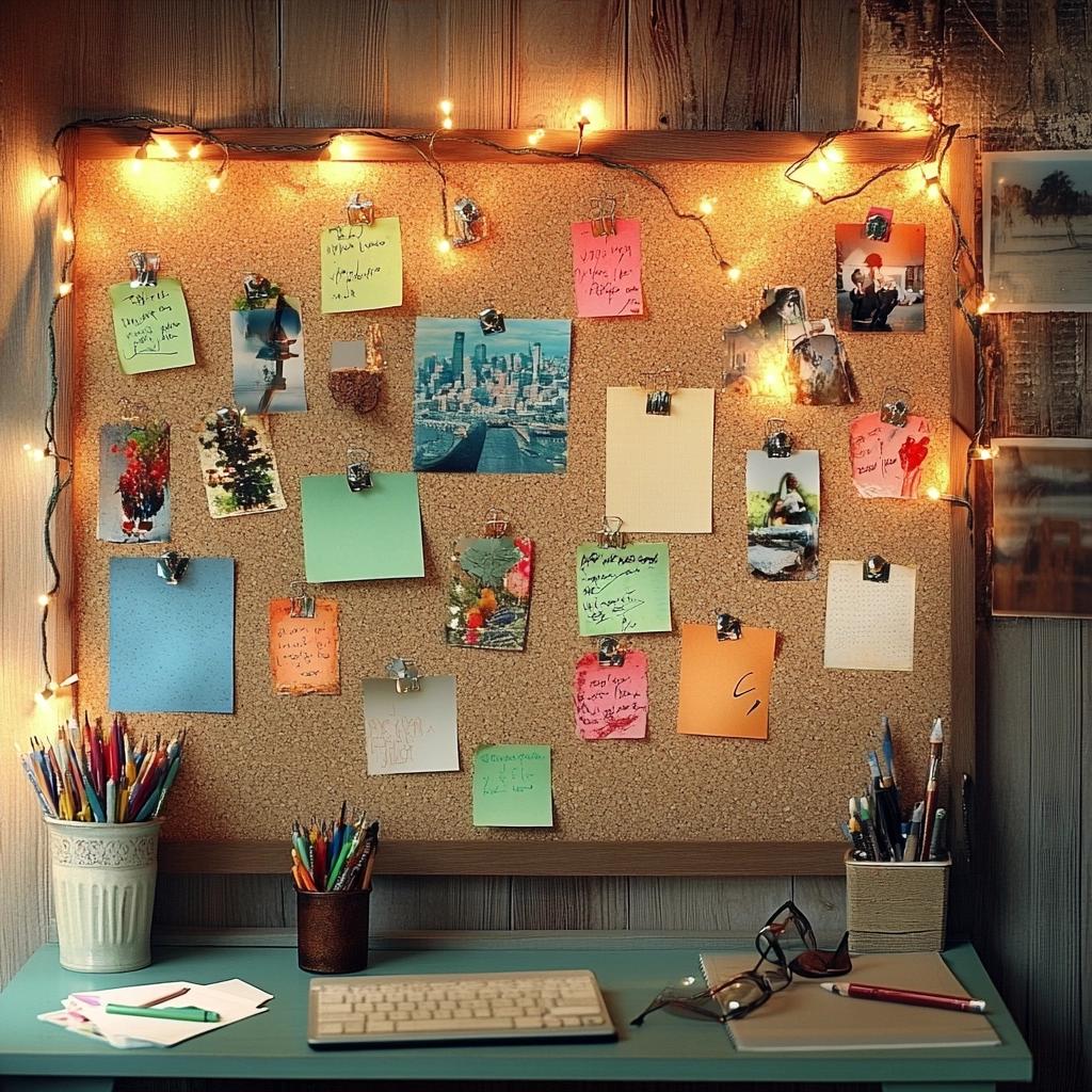 10 Formas Criativas de Decorar e Organizar com Quadro de Cortiça 2 50 Formas Criativas de Decorar e Organizar com Quadro de Cortiça