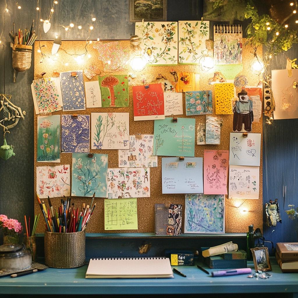 10 Formas Criativas de Decorar e Organizar com Quadro de Cortiça 6 50 Formas Criativas de Decorar e Organizar com Quadro de Cortiça
