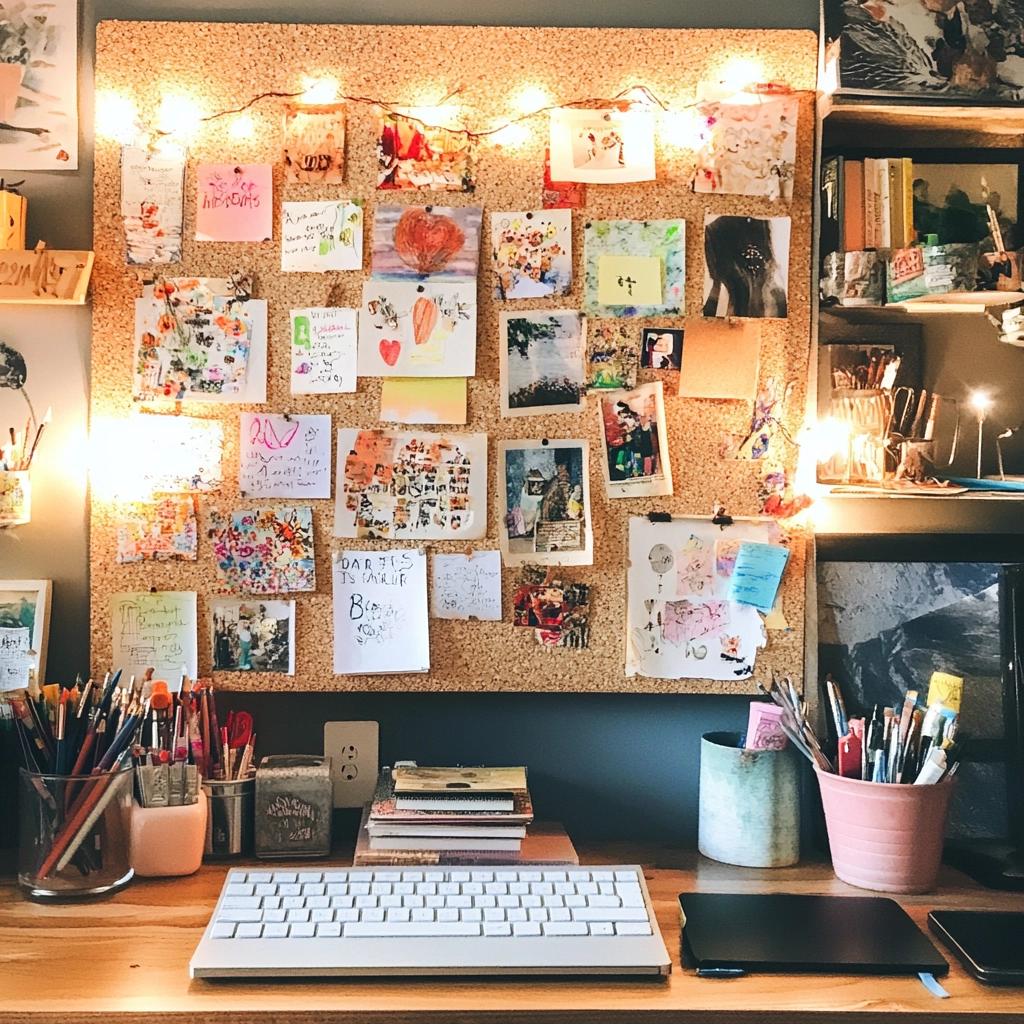 10 Formas Criativas de Decorar e Organizar com Quadro de Cortiça 8 50 Formas Criativas de Decorar e Organizar com Quadro de Cortiça