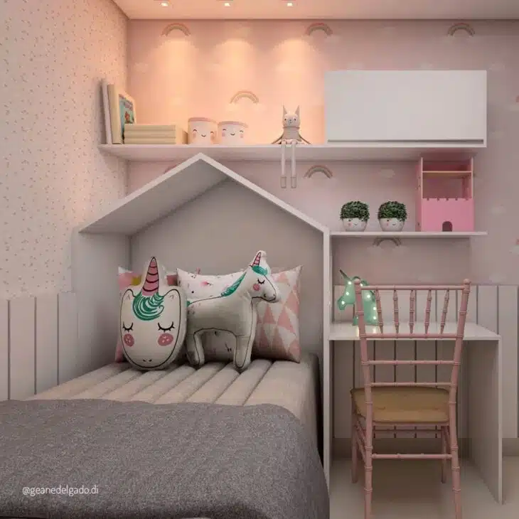 Como Decorar um Quarto de Unicórnio: Ideias e Inspirações com 10 Dicas 5 quarto de unicórnio vibrante e colorido
