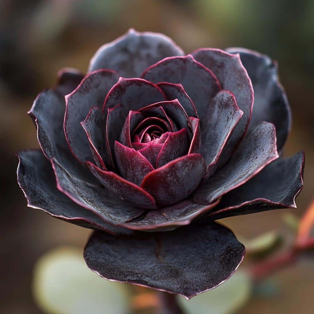A beleza exótica da Rosa do Deserto Negra 2 A beleza exótica da Rosa do Deserto Negra