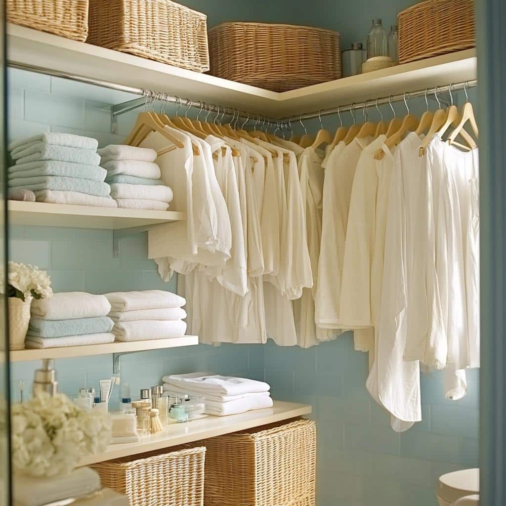 Suportes para Roupas: 7 Ideias para Organizar Seu Banheiro 4 Suportes para Roupas: 7 Ideias para Organizar Seu Banheiro