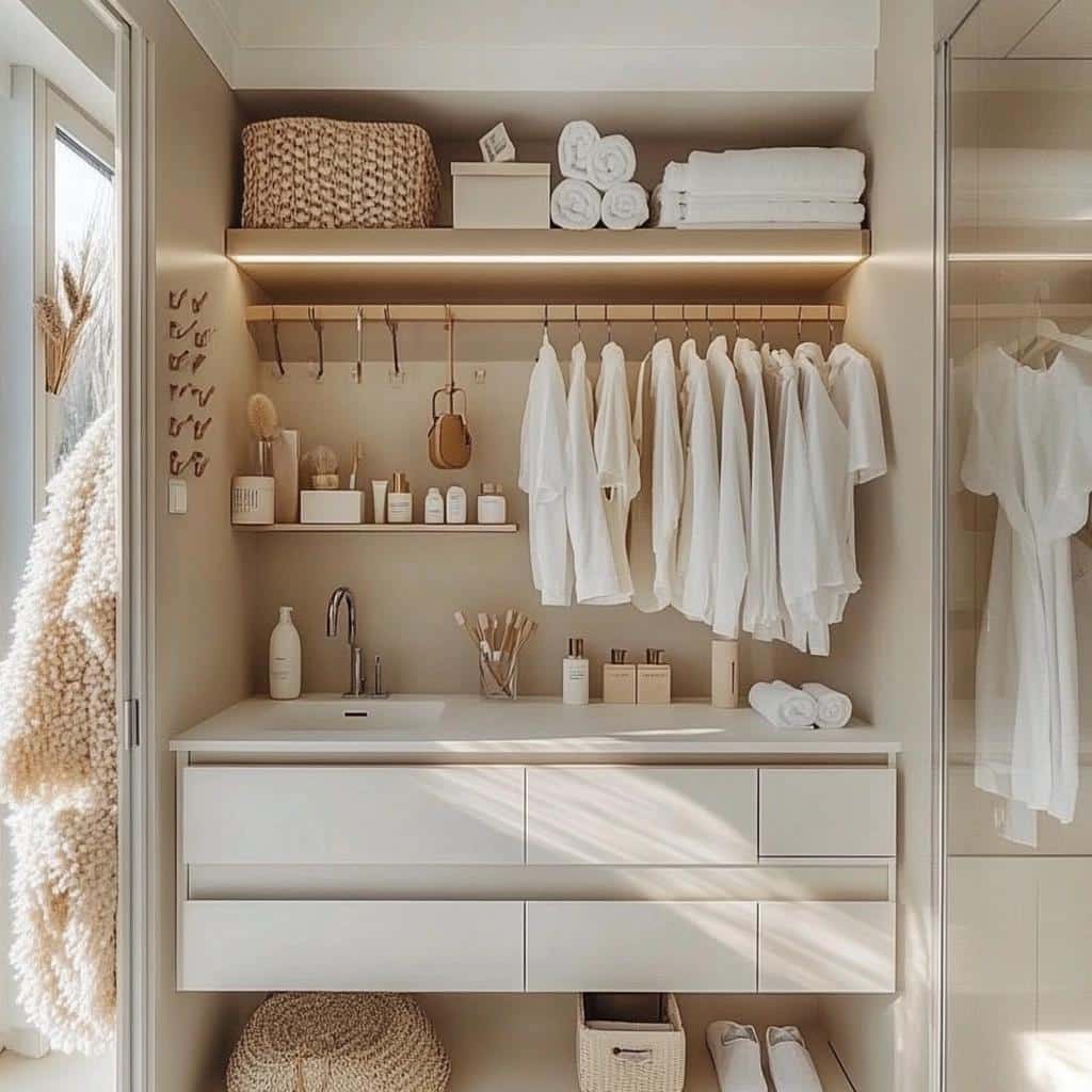 Suportes para Roupas: 7 Ideias para Organizar Seu Banheiro 1 Suportes para Roupas: 7 Ideias para Organizar Seu Banheiro