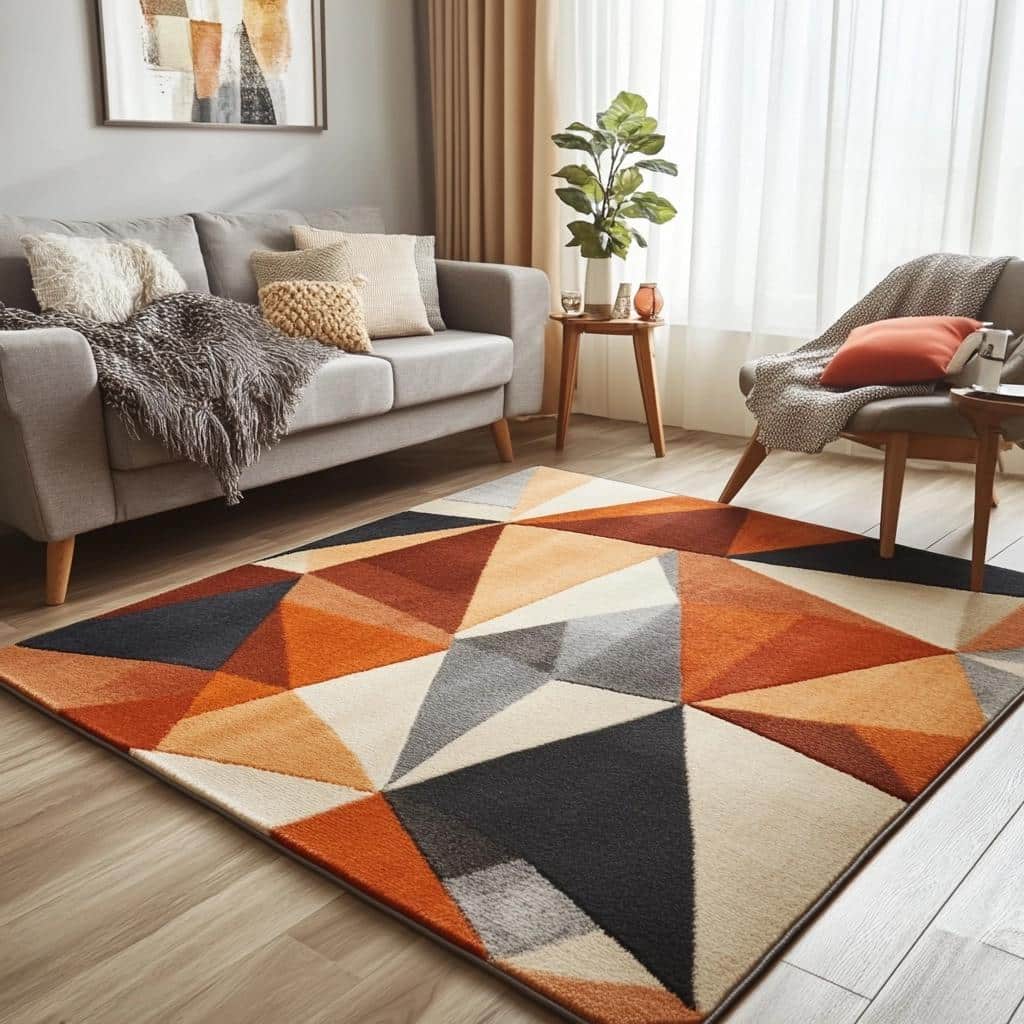 Tapetes Geométricos: 6 Formas de Adicionar Estilo à Sala de Estar 1 Tapetes Geométricos: 6 Formas de Adicionar Estilo à Sala de Estar