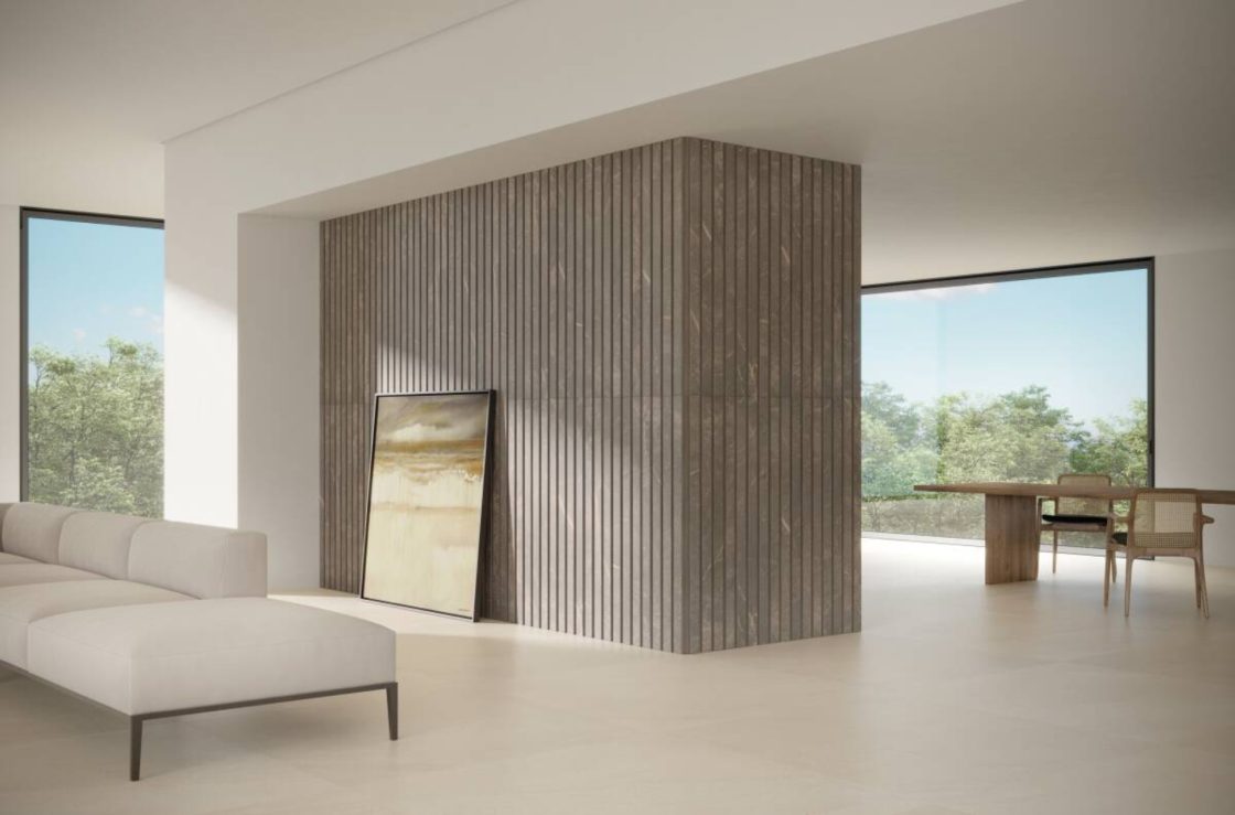Porcelanato Fosco: O Que Você Precisa Saber para Fazer a Melhor Escolha 2 Sala de estar com piso de porcelanato neutro e obras de arte (Projeto: Sérgio Conde Caldas Arquitetura