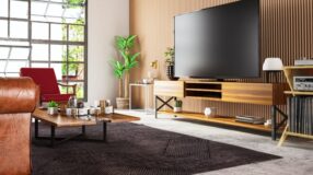 10 Inspirações de Tapete Redondo para Sala e Como Usá-los na Decoração 5 Imagem de um revestimento para sala.