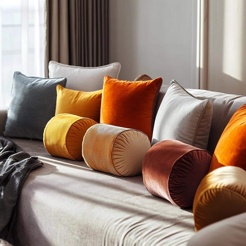 Almofada Rolo: Beleza e Conforto na Decoração 8 Almofada Rolo: Beleza e Conforto na Decoração