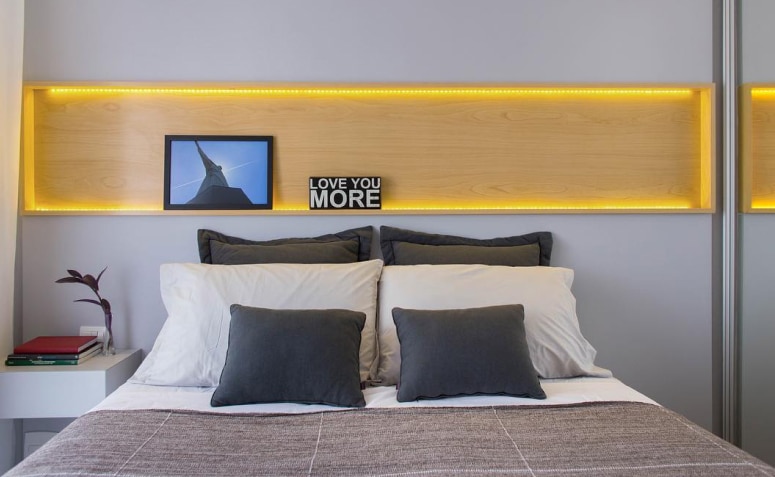 Ideias de Cabeceira com LED para Transformar seu Quarto com 10 Opções 3 22 ideias de cabeceira com LED para deixar seu quarto belíssimo