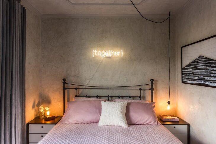 10 Ideias que Vão Transformar Seu Quarto com uma Cabeceira de Ferro 5 É indicada para quem deseja inovar na decoração do quarto.
