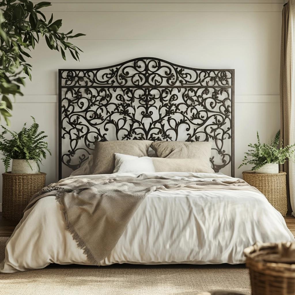 10 Ideias que Vão Transformar Seu Quarto com uma Cabeceira de Ferro 2 50 Ideias que Vão Transformar Seu Quarto com uma Cabeceira de Ferro