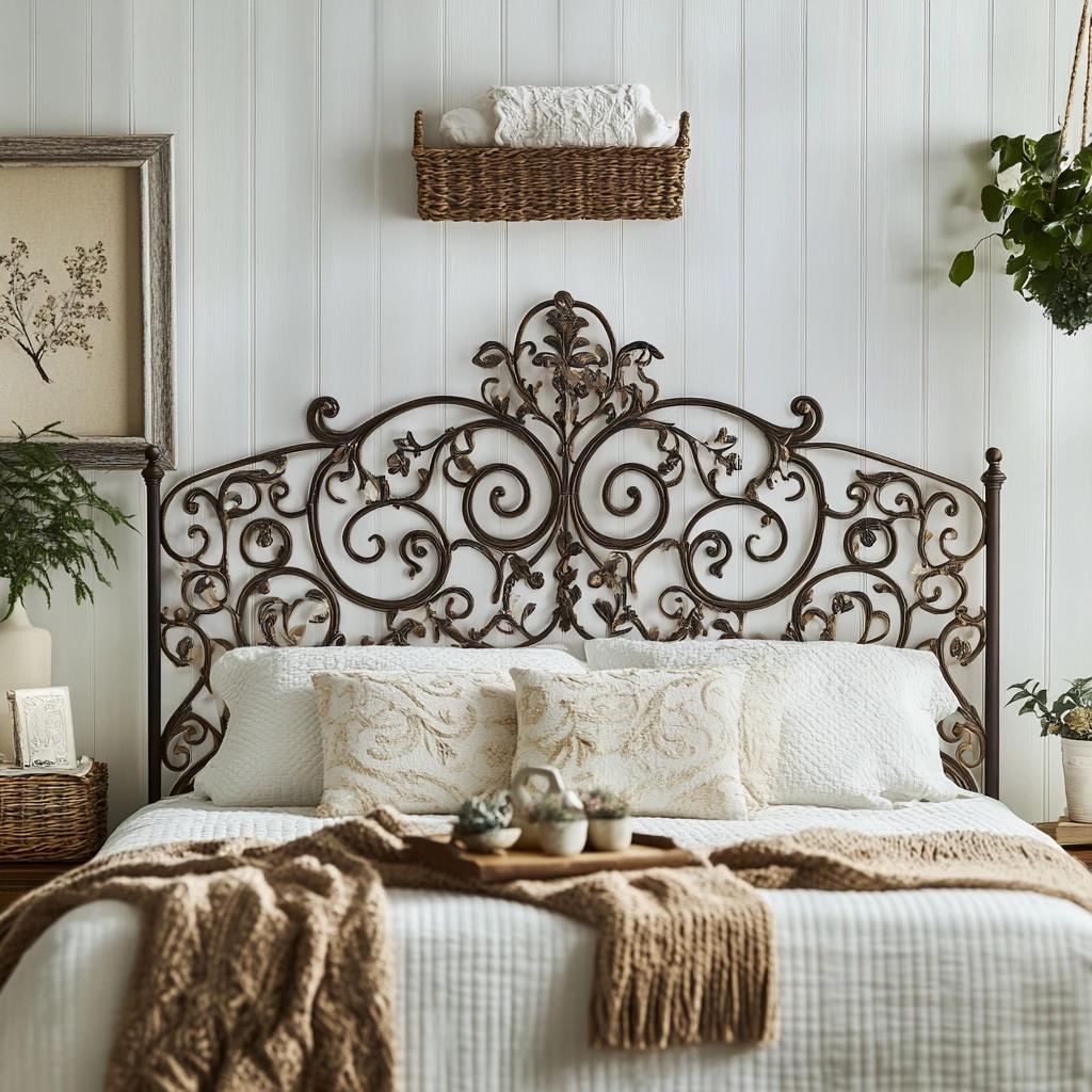 10 Ideias que Vão Transformar Seu Quarto com uma Cabeceira de Ferro 6 50 Ideias que Vão Transformar Seu Quarto com uma Cabeceira de Ferro