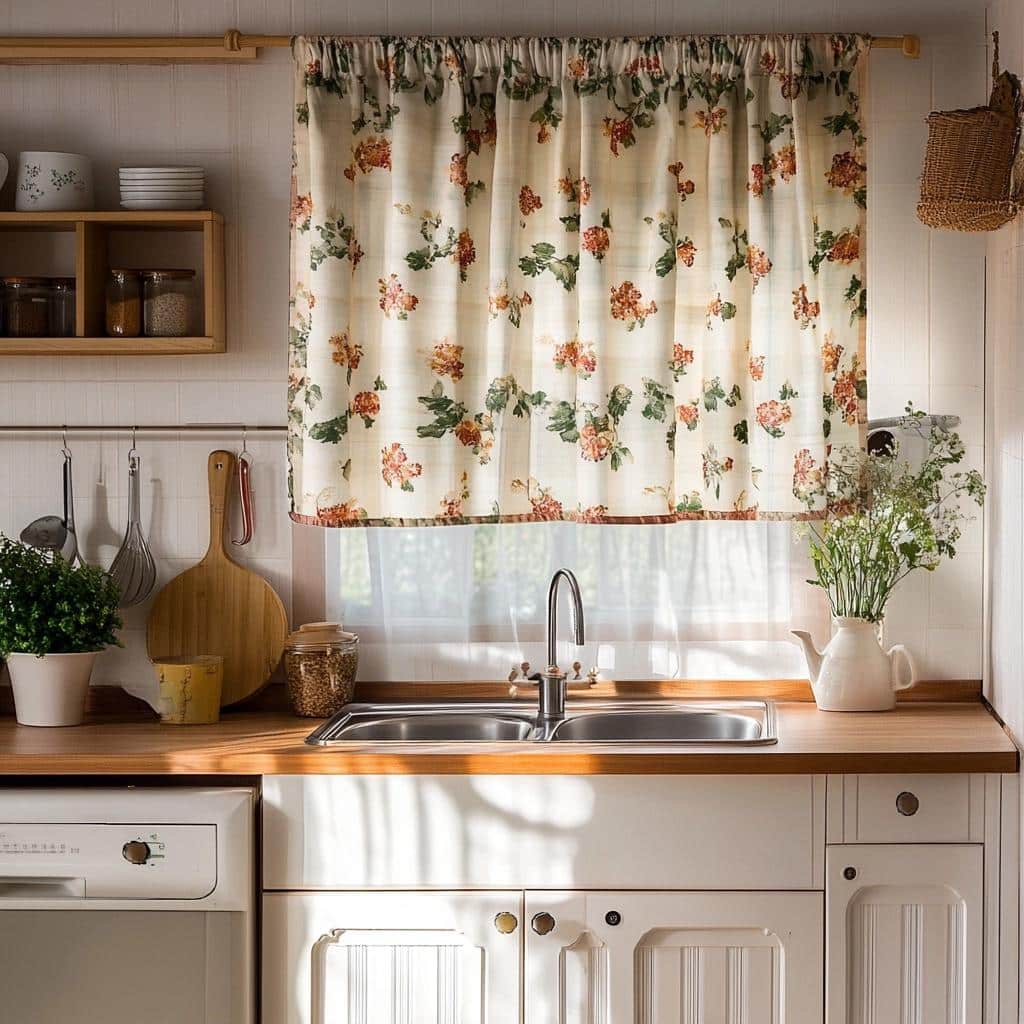 Cortinas para Pia: 10 Modelos Incríveis para Decorar sua Cozinha 4 Cortinas para Pia: 40 Modelos Incríveis para Decorar sua Cozinha