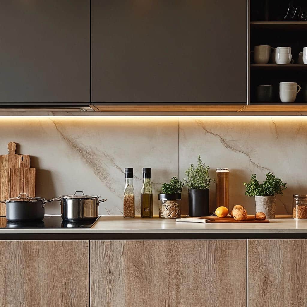 Por que a Doma Arquitetura aposta no porcelanato para bancada de cozinha