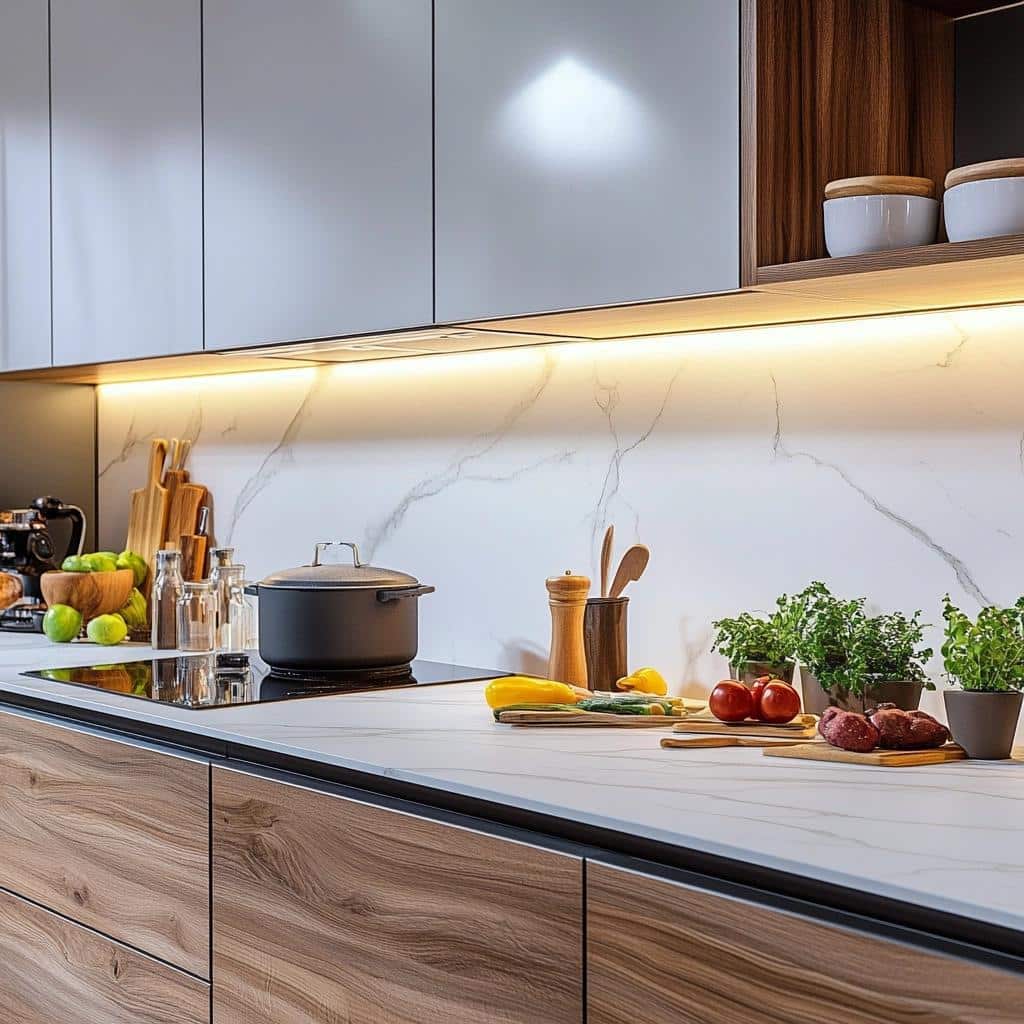 Por que a Doma Arquitetura aposta no porcelanato para bancada de cozinha